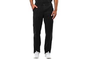 Peelz Kyle Cargo 9-Pocket Straight-Leg Scrub Pants for Men - Elastic Waistband, Soft Men’s Scrubs, Comfort Fit
