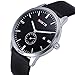NORTH Black Leather Mens Watch Fashion Analog Quartz Men Wrist Watches Casual Waterproof Military Wristwatch for Men Stainless Steel with Date