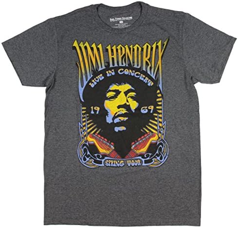 Karl Ferris Collection Jimi Hendrix 1969 Live In Concert Spring Tour Men's T-Shirt (XX-Large)