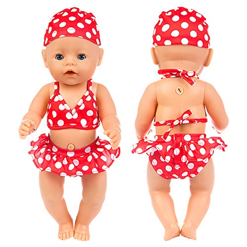 ZITA ELEMENT 5 Sets 15 Inch to 16 Inch Baby Doll Clothes with Dress Bikini Swimsuits Jumpsuit Headband and hathat for New Born Baby Dolls and Bitty Baby Dolls Clothing Outfits and Accessories