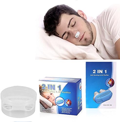 Anti Snoring and Sleeping Breath Aid Snore Stopper Device Air Purifier Silicone Nose Clip Nasal Dilator Relieve Stuffy Nose (Wihte)