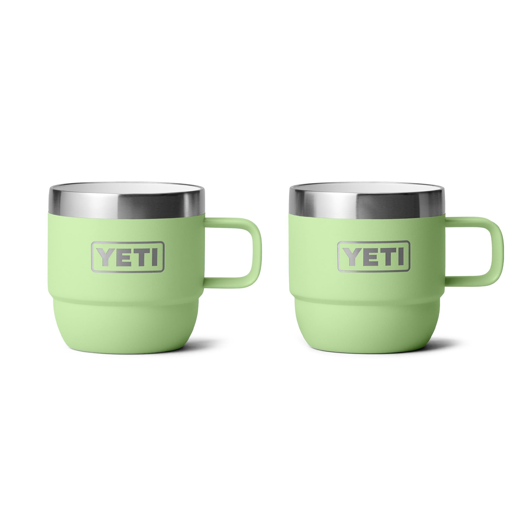 YETI Rambler Espresso Mug, Vacuum Insulated Stainless Steel Stackable Mug, Key Lime, 2 Pack 6 oz (177 ml)