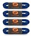 OrthoStep 4 Pair Pack Waxed Very Thin Dress Round Royal Blue 27 inch Shoelaces