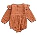 Mother's Angel Infant Romper Baby Girl Twins Outfit Long Sleeve Ruffle Bodysuit