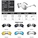 FEIDU Mens Polarized Aviator Sunglasses Metal Frame Unisex Sun Glasses FD9001 (Silver/Silver, 2.28)