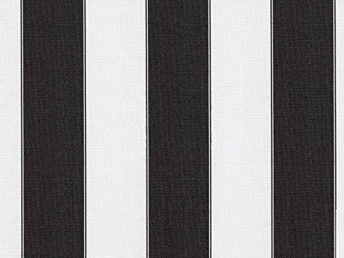 600 Denier White/ LIGHT Black Striped Waterproof Outdoor Fabric-Sold By The Yard