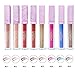MISKOS 8 PACK Matte and Metallic LipGloss Waterproof Long Lasting Lip Gloss Sheer Moisturizing LipStick Ultra Shine Professional Lip Makeup Set (A-8 PACK)