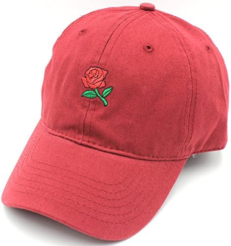 Hatter USA Embroidered Rose Unstructured Unisex Dad Hat