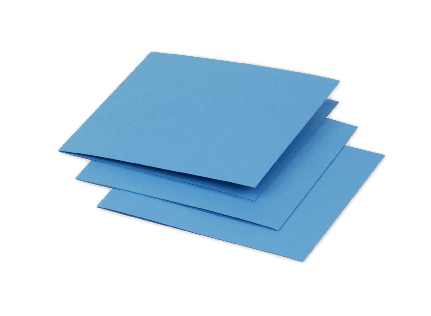 Clairefontaine 16122C Pack of 25 Double Cards Square (11.6x11.6cm) 210gsm Intensive Blue Invitation Events Correspondence Pollen Range Premium Smooth Paper — image 1
