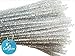 Carykon 100 PCS 12 Inch Glitter Tinsel Creative Arts Stems Chenille Stems Pipe Cleaners(Silver)