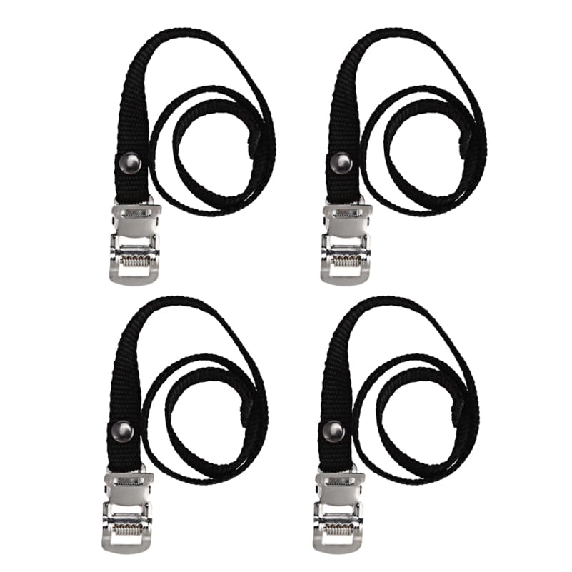 BESPORTBLE Adjustable Bike Pedal Straps with Steel Buckle Nylon Foot Pedal Straps for Fixed Gear & Mountain 4Pcs Durable Non-Slip Cycling Toe Straps