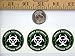 3 - Zombie Outbreak Response Team Green Hard Hat/Helmet Stickers 1 1/2” H125