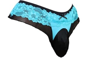 aishani Sissy Pouch Panties Men's Thong Lingerie Lace G-String Underwear For Daily Wear
