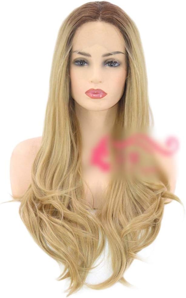 FENXIMEI Lace Front Wig Ombre Blonde Hair Wig For Women Daily Party Cosplay Wig (Color : Blonde)