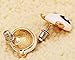 DUOKA Cut Panda Bear Crystal Stud Earrings Vintage Retro Cute White Pave Posts Fashion Jewelry
