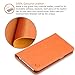 Galaxy S6 Edge Plus Case, SHIELDON Genuine Leather Case Folio Book Style Wallet Case Cover with Stand & Credit Card Slots [Magnetic Closure] for Samsung Galaxy S6 Edge Plus, Brown