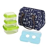 Fit & Fresh Jackson Insulated Lunch Bag Kit with Reusable Containers