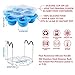 Voloop Silicone Egg Bites Molds and Steamer Rack Trivet with Silicone Handles Compatible with Instant Pot Accessories Instant Pot Accessories 6Qt or 8Qt Pressure Cooker, Freezer Accessory(3Pcs/Set)