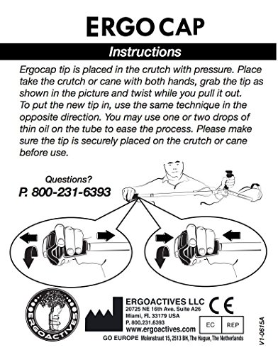 Ergocap® High Performance Crutch Rubber Tip (Universal-2 Crutch Tips) - Thumbnail 7