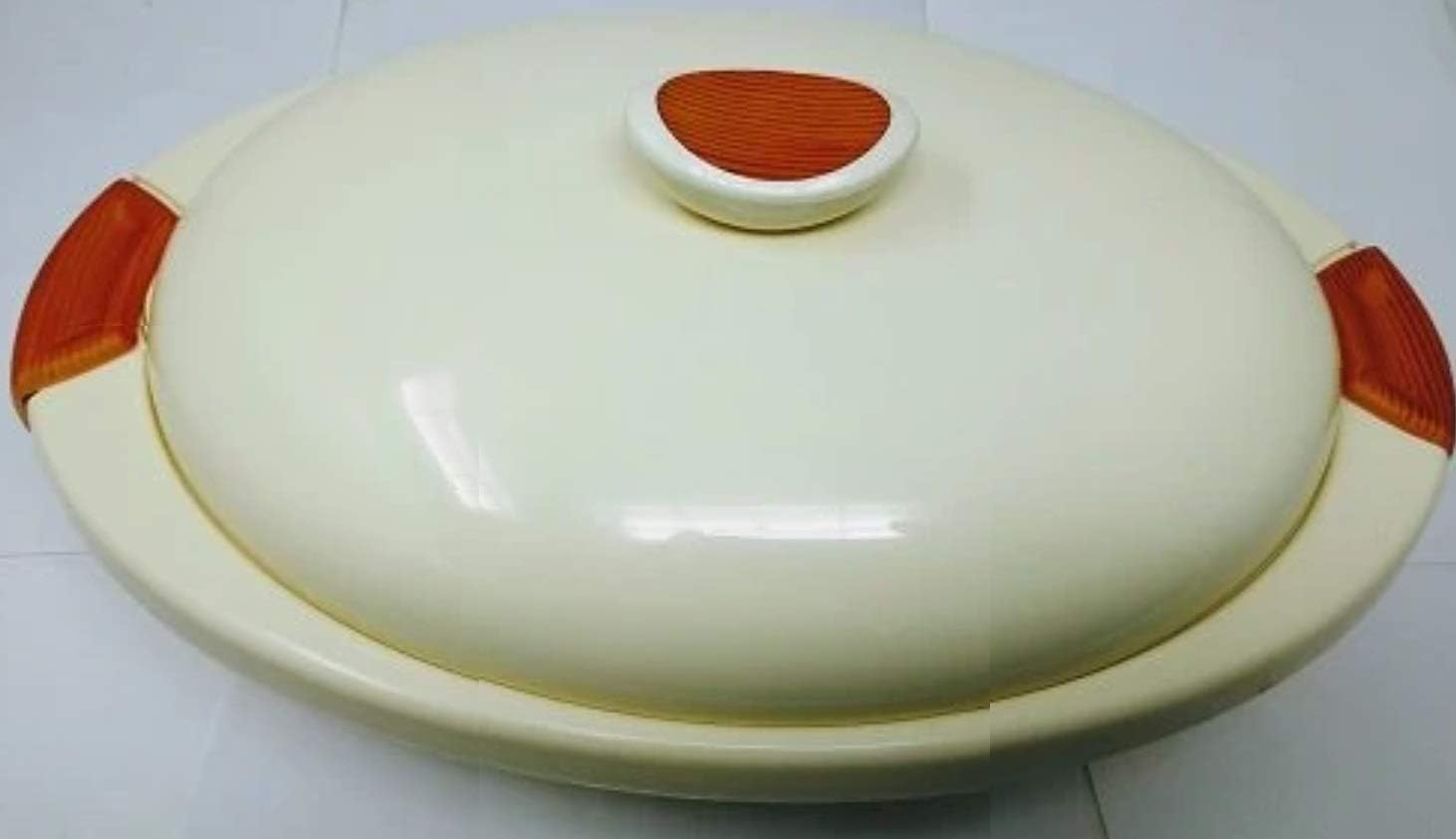 InDit Oval Steel 2200mL Thermoware Casserole Hot Pot Food Warmer/Cooler, 2.2-Liter, Color may vary