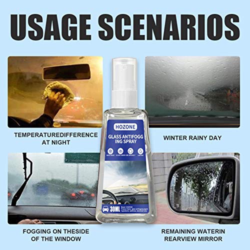 Anti Fog Spray for Glasses Anti Reflective Lenses Prevents Fogging of Glass Plastic Windows for Prevents Fogging of Glass Windows Mirrors, Eyewear Lenses,Glasses BiuBuy (Transparent, 30ML)