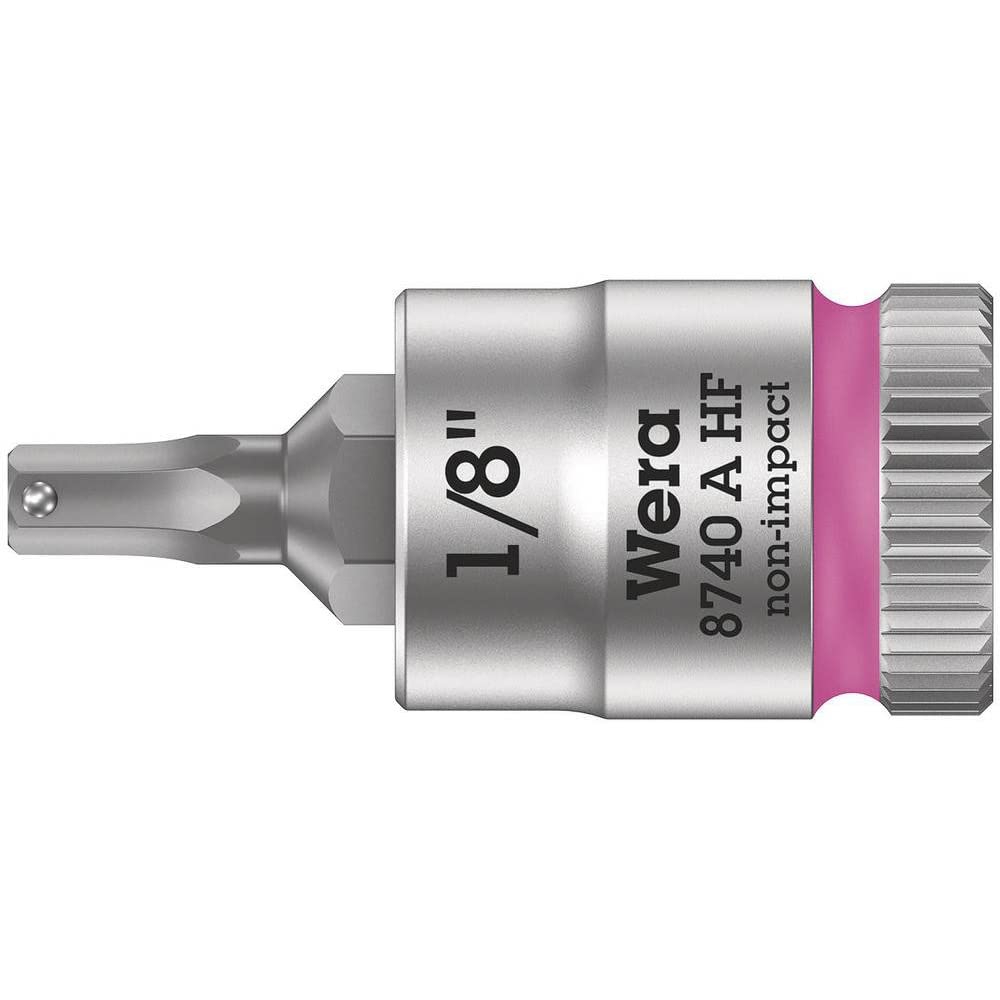 Wera 05003383001 8740 A holding Function Zyklop In-Hex Bit-Socket, Bright Pink, 1/4-Inch x 28 mm, 1/8-Inch