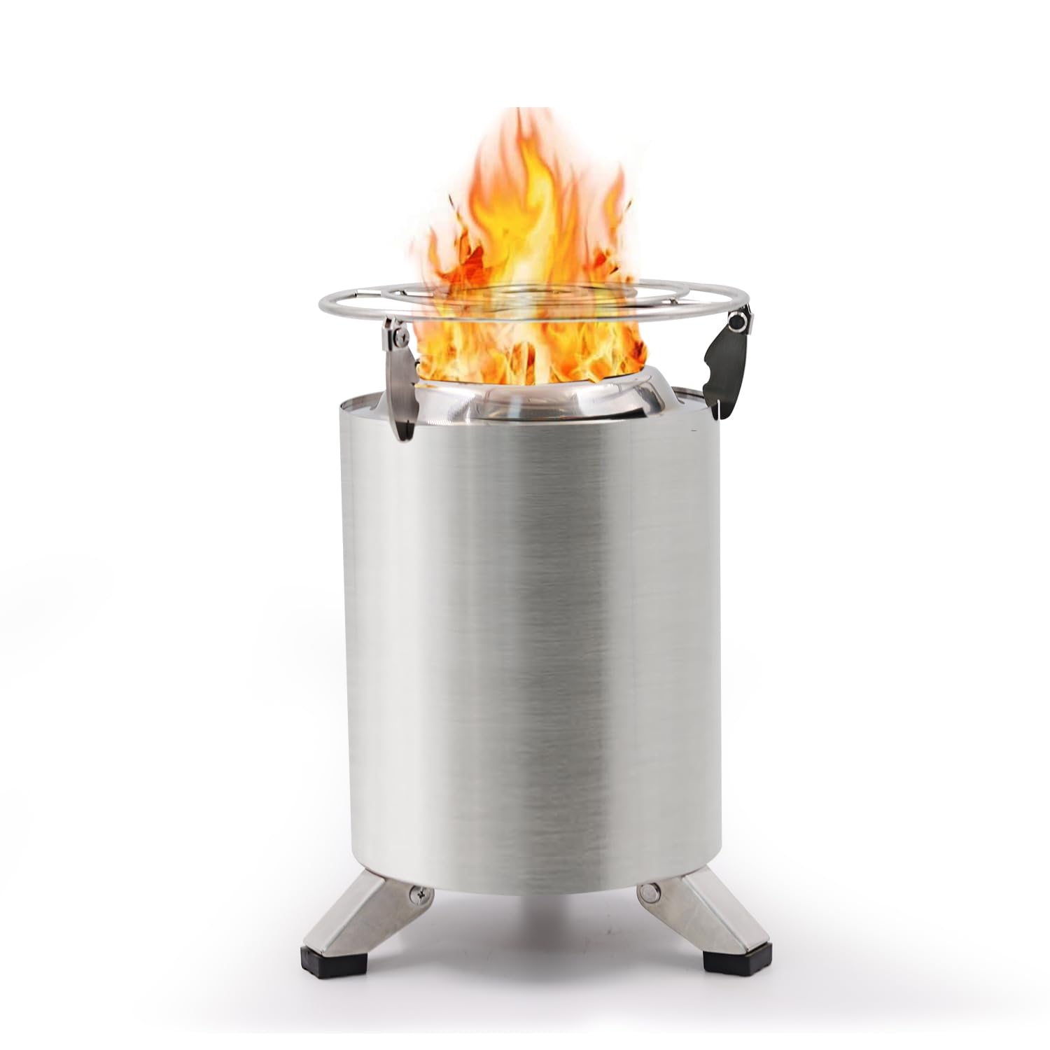 Photo 1 of Smokeless Tabletop Fire Pit - H10 X D6.3 Inch, Outdoor Small Fire Pit for BBQ Grill, Camping Stove, Patio, Backyard - Tabletop Smores Maker - Fueled by Pellets or Wood - Safe Burning Mini Fireplace