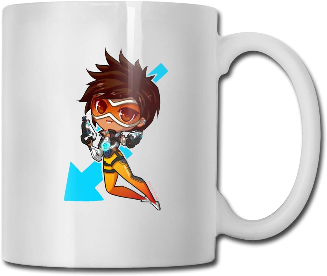 KALLYHHHAHA Cute Tracer Coffee Mug Ceramic Tea (11oz/330ml) Cup Novelty Holiday for Family and Friend Office and Home