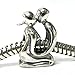 Queenberry Sterling Silver Kissing Couple Soulmate Family Bead For European Charm Bracelets