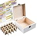 Beautifully Designed Essential Oil Storage Box 25 Bottle - Holds 5-15ml & 10ml Roller Bottles - Free Roller Bottle Opener & 192 Essential Oil Labels