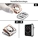 GELISHI Apple Watch Screen Protective Ultra-Thin Shiny Case 38mm High Defination Clear TPU All-Around Full Cover for iWatch Series 3/Series 2/Sport Edition (Silver)