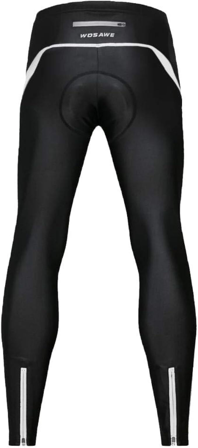 ARSUXEO Fahrradhose Herren Lang | Mit Sitzpolster & Reflektor-Streifen | Atmungsaktiv & Schnelltrocknend