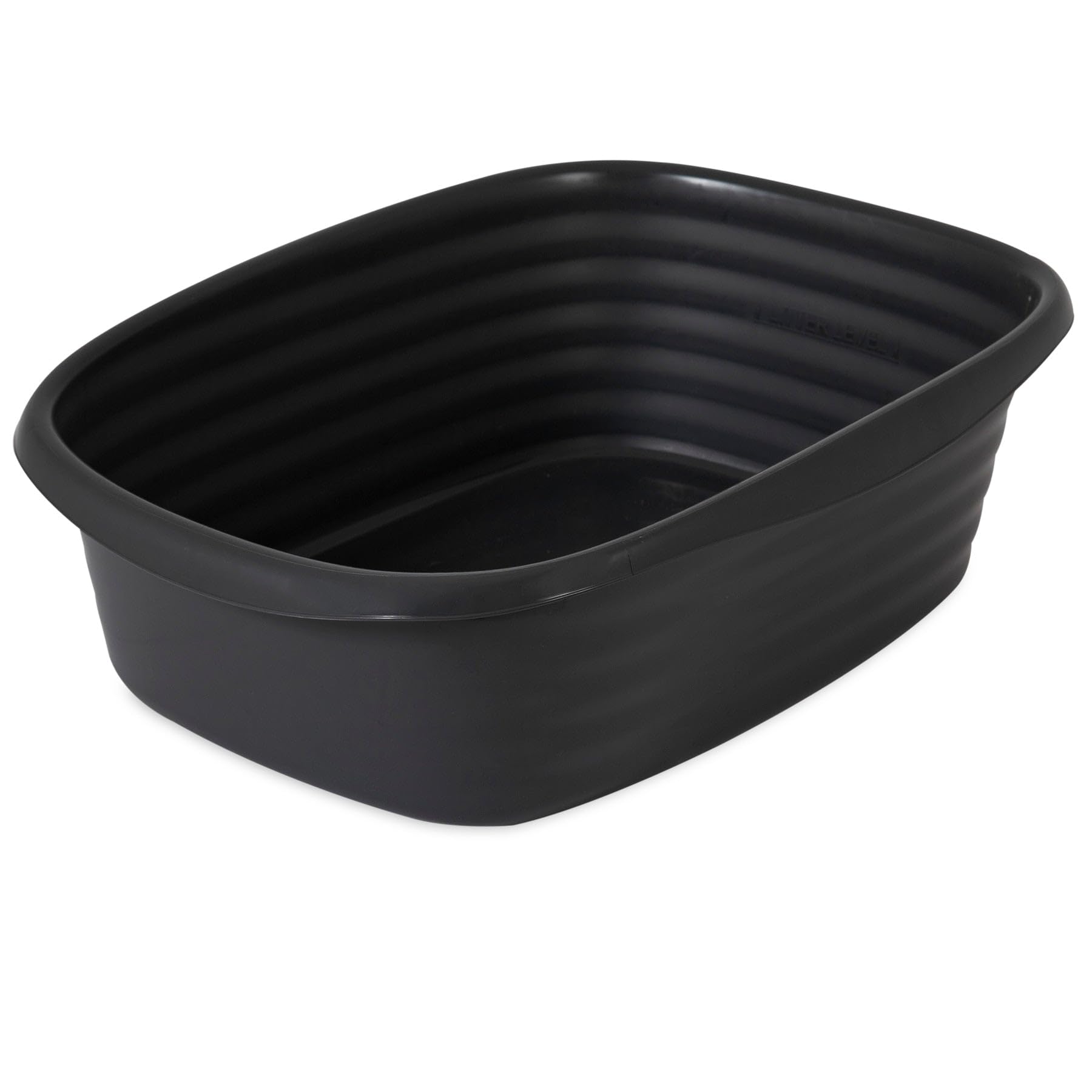 Photo 1 of 2 Arm & Hammer Simply Recycled Wave Open Cat Litter Pan, Small, Cat Litter Box, Made in USA, Black