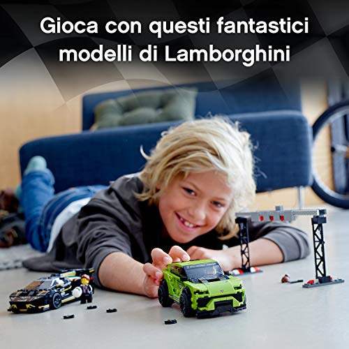 LEGO-Speed-Champions-Lamborghini-Urus-ST-X-e-Lamborghini-Huracn-Super-Trofeo-EVO-con-due-Minifigure-Set-di-Costruzioni-per-Ragazzi-8-Anni-76899