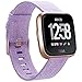 EZCO Compatible Fitbit Versa Bands, Woven Fabric Breathable Watch Strap Quick Release Replacement Wristband Accessories Compatible Fitbit Versa Smart Watch Women Man (Purple)
