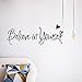 AmazingWall 8x22 Believe in Yourself Wall Sticker Quote Inspiration Letters Office Living Room Bedroom Peel and Stick