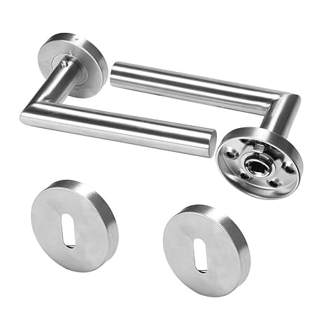 Konesky Door Handles Set Lever Latch Flat Door Handles Adjustable Latch For Bedroom Bathroom Split Door Handle Bb Type