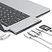 USB C Hub, QacQoc Thunderbolt 3 USB-C Adapter with 4K Type c to HDMI for MacBook Pro 2016/2017/2018 13''15'' 40Gbs Thunderbolt 3,Type C Data Port,4K HDMI, SD/Micro Card Reader 2 USB 3.0 Ports (Gray)