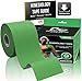 Physix Gear Cotton Kinesiology Tape Roll 16ft, Latex-Free Athletic Tape for Muscles/Joints, Waterproof Kinesiolgy, Stretchy Kinesiologytape, Gentle on Skin Kiniseaology Tape, Green (1 Pack), 5m