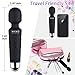 Mumu Sugar Upgraded Powerful Wand Massager, Cordless Wand Massager with 20 Vibration Modes 8 Speeds, Personal Wand Massager Rechargeable Handheld Waterproof for Back Neck Shoulder Legs