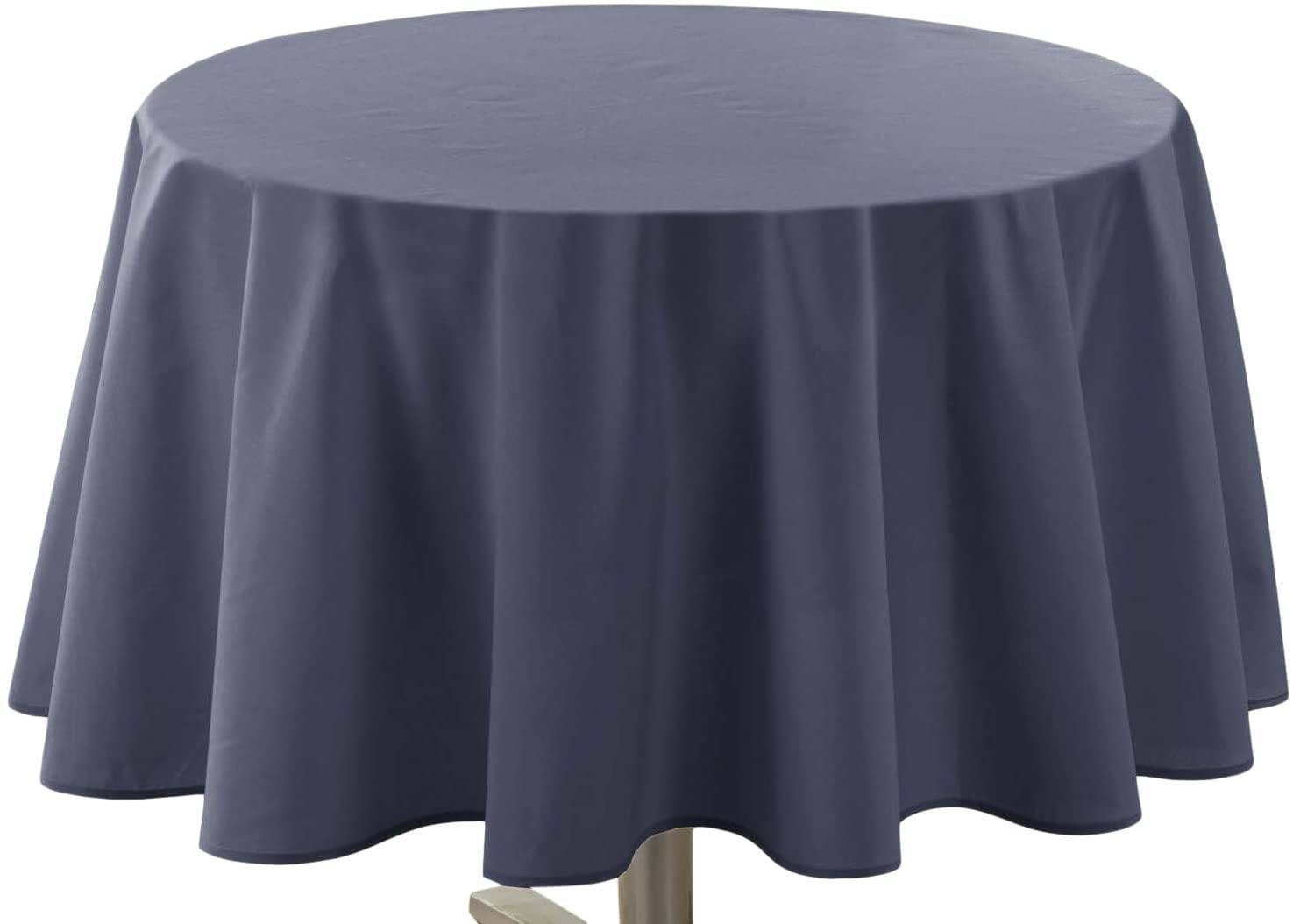 Douceur d 'Intérieur Essentiel Round Tablecloth, Polyester, Beton, 180x180 cm