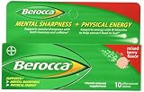 Berocca Mixed Berry Effervescent Tablets 10-Count (Pack of 4)