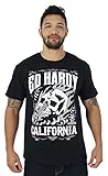 Ed Hardy Men's Tattoo Graphic Tee T-Shirt Assorted Styles, Skull Chopper / Black, Large