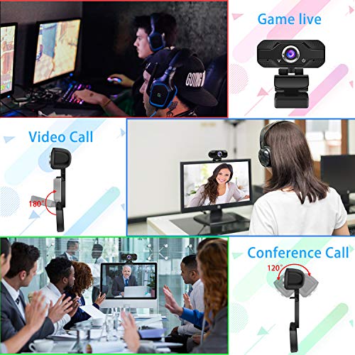 Webcam-USB-Webcam-with-microphone-1080P-HD-Video-Webcam-Streaming-Computer-Web-Camera-with-120-Vertically-Rotation-and-90-Wide-View-Angle-USB-Computer-webcam-for-PC-Laptop-Desktop-Video-Calling