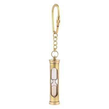 Artshai Brass Hourglass Keychain