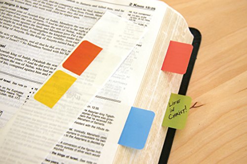 Tabbies Study Signals, Writable, Reusable Bold Asst. Colors, Mark Your Place & Flag Important Information, Transparent Adhesive, 24 Tabs/Pack (58251)