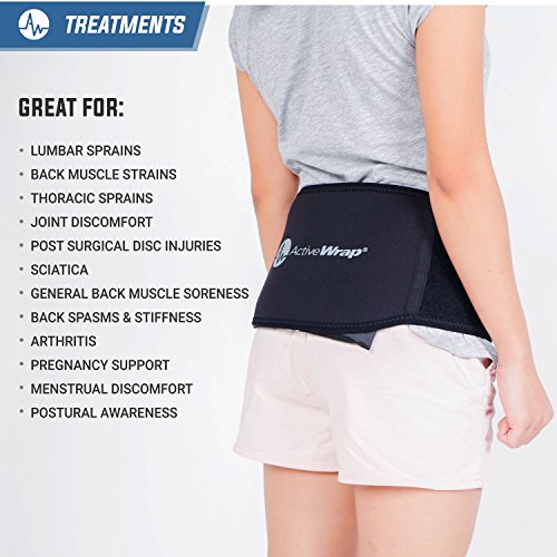 ActiveWrap Back Ice Pack Wrap with Reusable Hot & Cold Packs Sciatic Nerve Ice Therapy XX