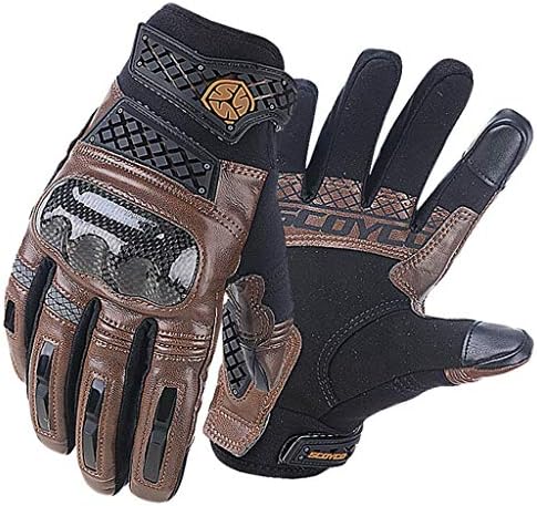 グローブ 冬の暖かい手袋オートバイの手袋 当店限定販売 自転車に乗って暖かいカーボンファイバーの粉砕耐性手袋 Color L Size Brown