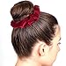 9 Pieces Velvet Hair Scrunchies, Soft Hair Bands Headbands Set, Hair Bobbles Elastics Hair Ties for Women Girls, Ponytail Holder Hair Accessories, 9 Colors