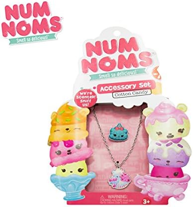 Num Noms Kids Children Scented Metal Jewelry Set in Cotton Candy